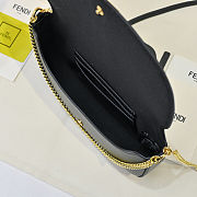 Fortok Fendi Fendigraphy black leather wallet on chain Black 21*4*11cm - 4