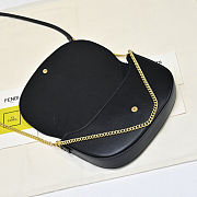 Fortok Fendi Fendigraphy black leather wallet on chain Black 21*4*11cm - 3