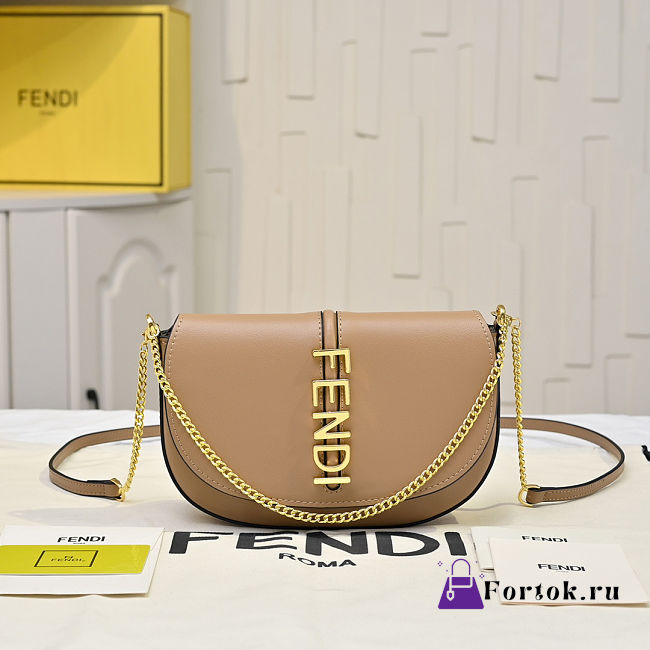 Fortok Fendi Fendigraphy black leather wallet on chain Ebony 21*4*11cm - 1