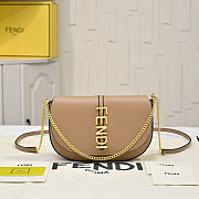 Fortok Fendi Fendigraphy black leather wallet on chain Ebony 21*4*11cm - 1