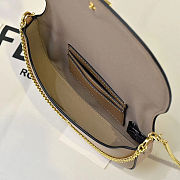 Fortok Fendi Fendigraphy black leather wallet on chain Ebony 21*4*11cm - 5