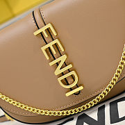 Fortok Fendi Fendigraphy black leather wallet on chain Ebony 21*4*11cm - 2