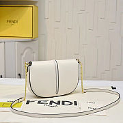 Fortok Fendi Fendigraphy black leather wallet on chain White 21*4*11cm - 6