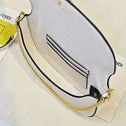 Fortok Fendi Fendigraphy black leather wallet on chain White 21*4*11cm - 4