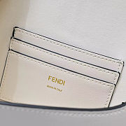 Fortok Fendi Fendigraphy black leather wallet on chain White 21*4*11cm - 2