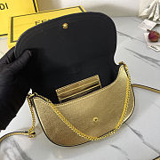Fortok Fendi Fendigraphy black leather wallet on chain Gold 21*4*11cm - 2
