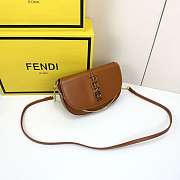 Fortok Fendi Fendigraphy black leather wallet on chain Brown 21*4*11cm - 2