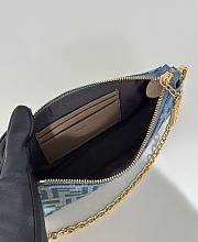 Fortok Fendi Baguette Pouch in light blue denim 20/3/12cm - 4