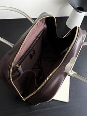 Fortok Miu Miu Soft Calf Softy Beau Top Handle Dark Brown 34×23×10cm - 5