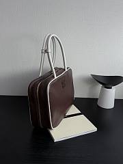 Fortok Miu Miu Soft Calf Softy Beau Top Handle Dark Brown 34×23×10cm - 3