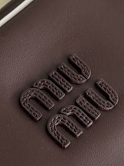 Fortok Miu Miu Soft Calf Softy Beau Top Handle Dark Brown 34×23×10cm - 4