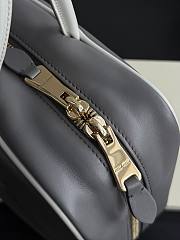 Fortok Miu Miu Soft Calf Softy Beau Top Handle Grey 34×23×10cm - 5