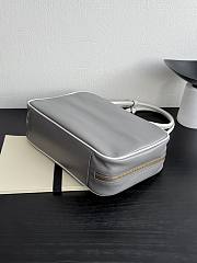 Fortok Miu Miu Soft Calf Softy Beau Top Handle Grey 34×23×10cm - 4