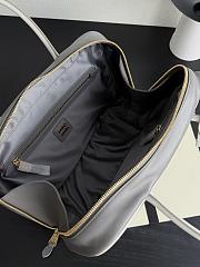 Fortok Miu Miu Soft Calf Softy Beau Top Handle Grey 34×23×10cm - 2