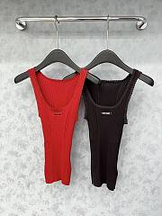 Fortok Miu Miu body-hugging tank top Red/ Brown  - 1
