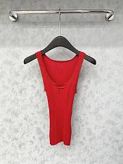Fortok Miu Miu body-hugging tank top Red/ Brown  - 5