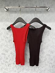 Fortok Miu Miu body-hugging tank top Red/ Brown  - 3