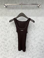 Fortok Miu Miu body-hugging tank top Red/ Brown  - 4