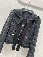 Fortok Chanel tweed jacket with a black bow Black  - 4