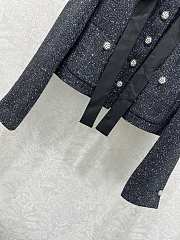 Fortok Chanel tweed jacket with a black bow Black  - 2