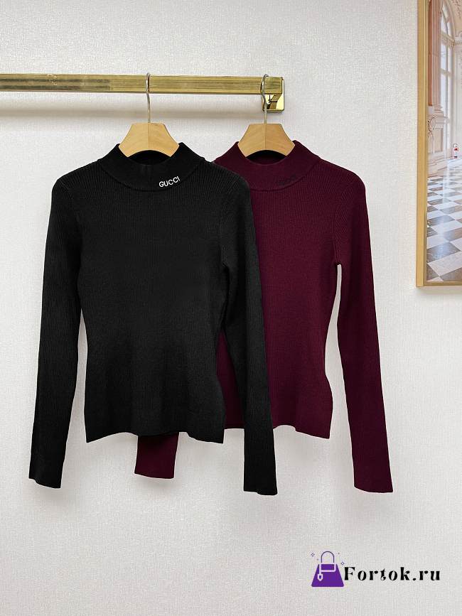 Fortok Gucci turtleneck sweater Black/Rouge - 1