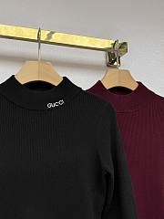 Fortok Gucci turtleneck sweater Black/Rouge - 4
