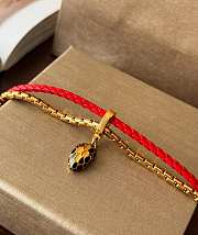 Fortok Bvlgari Serpenti Forever Snake bracelet gold with red - 6