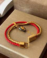 Fortok Bvlgari Serpenti Forever Snake bracelet gold with red - 4