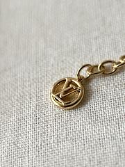 Fortok Louis Vuitton LV Double Necklace Gold Crystal  - 6