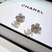 Fortok Chanel Clover Pendant Earrings Silver  - 5