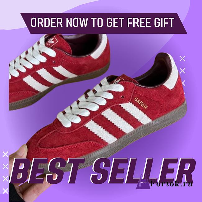 Fortok adidas x Gucci Gazelle Red 35 - 46 - 1
