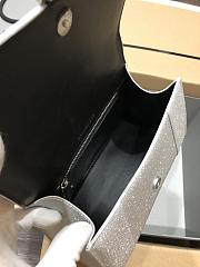 Fortok Balenciaga Hourglass top-handle bag in silver glitter 23x10x24cm - 4