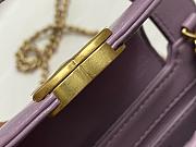 Fortok Chanel Kelly Mini Purple 19cm - 4
