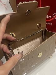 Fortok Roger Vivier Jewel Efflorescence Mini tote bag Crocodile Brown 19*13*4cm - 5