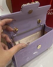 Fortok Roger Vivier Jewel Efflorescence Mini tote bag Crocodile Purple 19*13*4cm - 6
