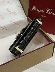 Fortok Roger Vivier Jewel Efflorescence Mini tote bag Crocodile Black 19*13*4cm - 5