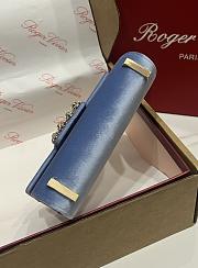 Fortok Roger Vivier Jewel Efflorescence Mini tote bag Velvet Blue 19*13*4cm - 2