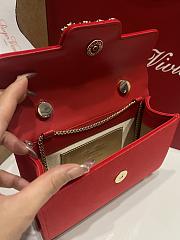 Fortok Roger Vivier Jewel Efflorescence Mini tote bag Velvet Red 19*13*4cm - 3