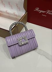 Fortok Roger Vivier Jewel Efflorescence Mini Bag Purple 19*13*4cm - 1