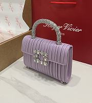 Fortok Roger Vivier Jewel Efflorescence Mini Bag Purple 19*13*4cm - 6