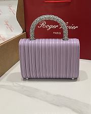 Fortok Roger Vivier Jewel Efflorescence Mini Bag Purple 19*13*4cm - 3