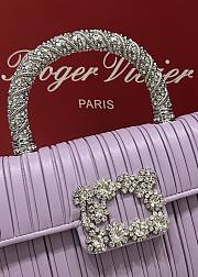 Fortok Roger Vivier Jewel Efflorescence Mini Bag Purple 19*13*4cm - 2