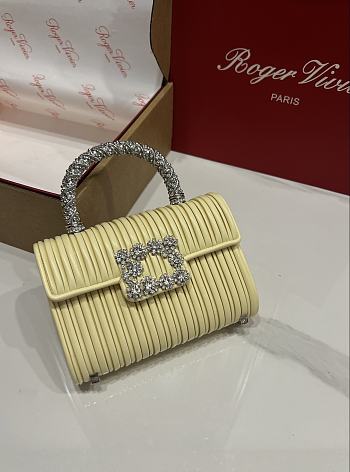 Fortok Roger Vivier Jewel Efflorescence Mini Bag Yellow 19*13*4cm