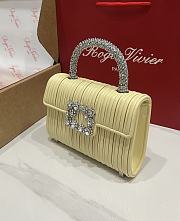 Fortok Roger Vivier Jewel Efflorescence Mini Bag Yellow 19*13*4cm - 3
