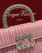 Fortok Roger Vivier Jewel Efflorescence Mini Bag Pink 19*13*4cm - 5