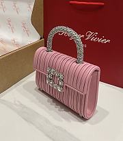 Fortok Roger Vivier Jewel Efflorescence Mini Bag Pink 19*13*4cm - 4