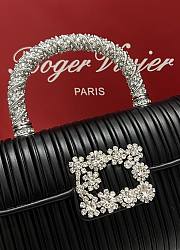 Fortok Roger Vivier Jewel Efflorescence Mini Bag Black 19*13*4cm - 4