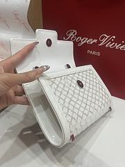 Fortok Roger Vivier Jewel Efflorescence Mini tote bag Sequins White 19*13*4cm - 6