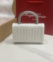 Fortok Roger Vivier Jewel Efflorescence Mini tote bag Sequins White 19*13*4cm - 3