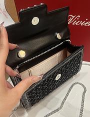 Fortok Roger Vivier Jewel Efflorescence Mini tote bag Sequins Black 19*13*4cm - 2